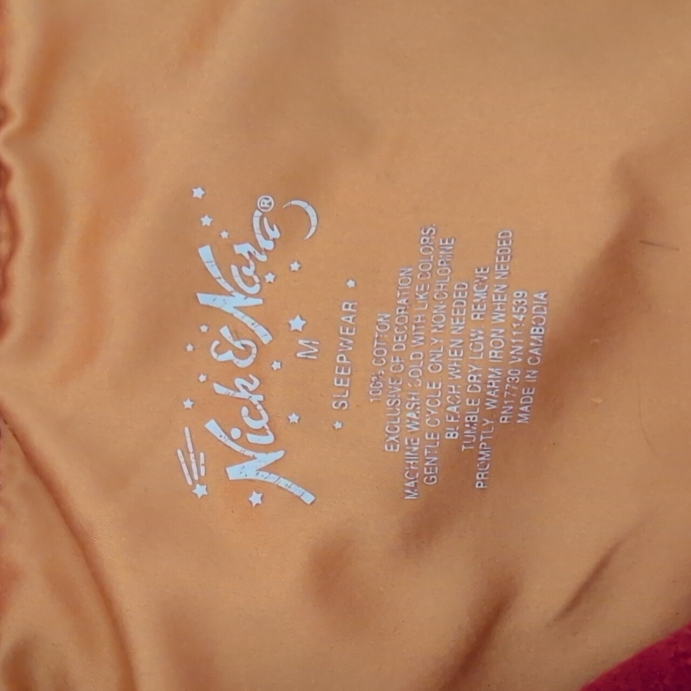 Nick & Nora Sock Monkey Pajama Set Size M - Picture 2 of 8